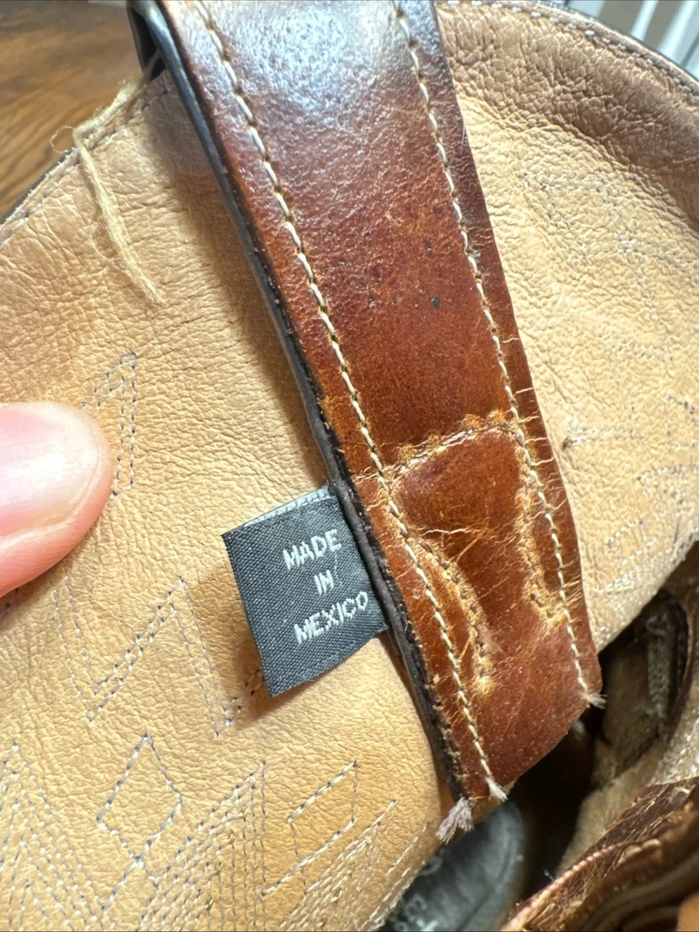 Double-H Cowboy Boots   Brown Shoe Size 10D Leather Square Toe Western